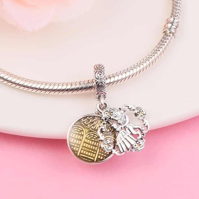 

Winter Beauty & Beast Dancing Dangle Charms Beads 925 Sterling Silver Bead Fit Pandora Bracelet Beads Jewelry Making DIY For Women Gift Accessories 799014C01