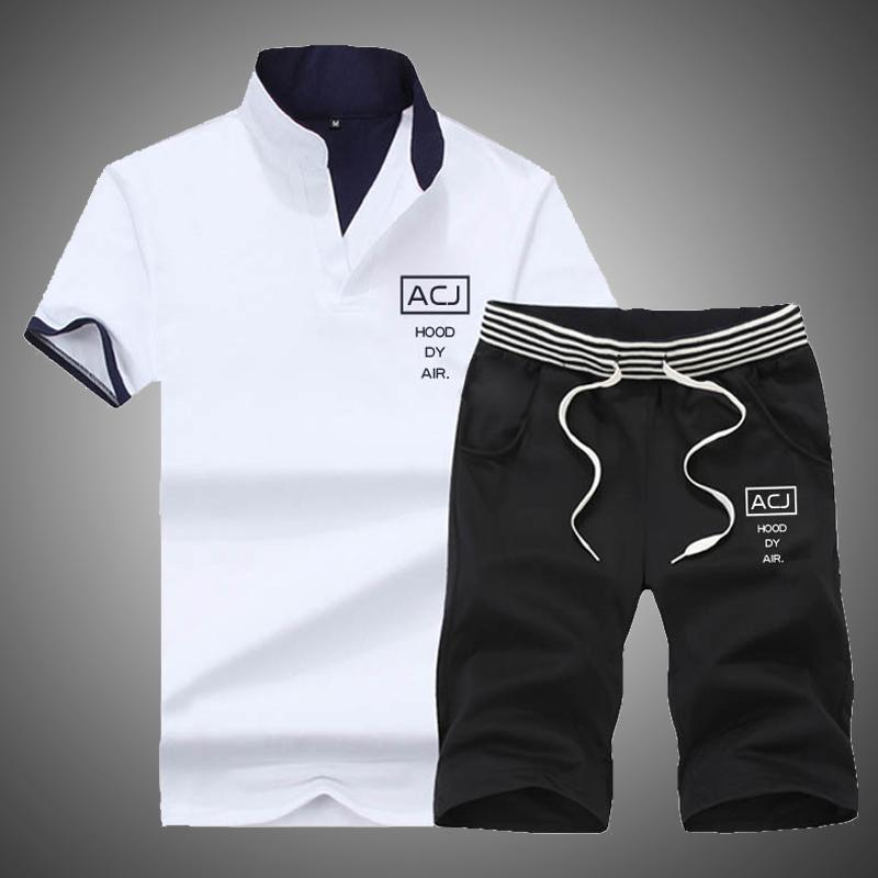 

Men' Tracksuits Men' Tracksuit Shirt Shorts Gym Fitness Casual Sports Suit Male Printed Jogging Sport Wear Fashion Workout Set Men Fas, T03 dark blue