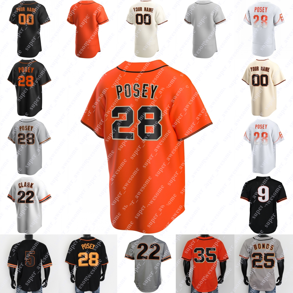 

David Villar Baseball Jersey Logan Webb Joc Pederson Michael Conforto Brandon Crawford Thairo Estrada LaMonte Wade Jr. Blake Sabol Mike Yastrzemski Buster Posey, Orange flex base with sleeve patch