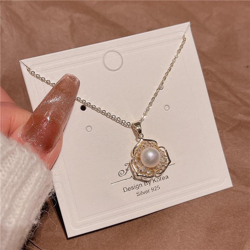 

Necklace Personality Pearl Necklace Small Fresh White Clavicle Chain Female