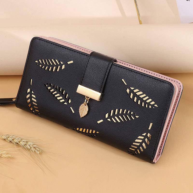

Wallets Women Luxury Wallet Purses Long For Girl Ladies Money Coin Pocket Card Holder Female Phone Clutch BagsWallets, Black