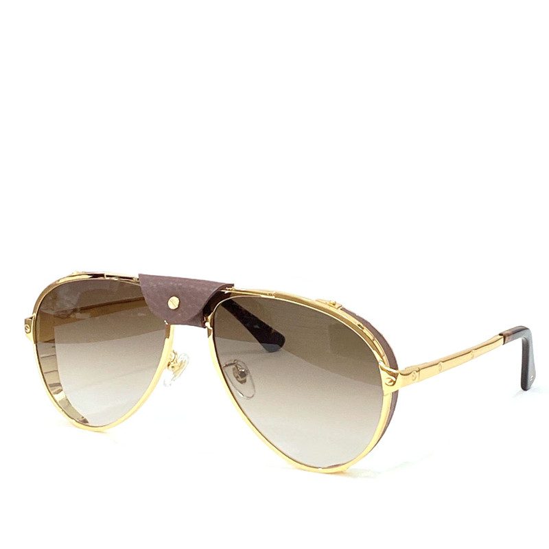 

New fashion design sunglasses 0295S pilot frame with small leather buckle decoration simple and popular style uv400 protection glasses