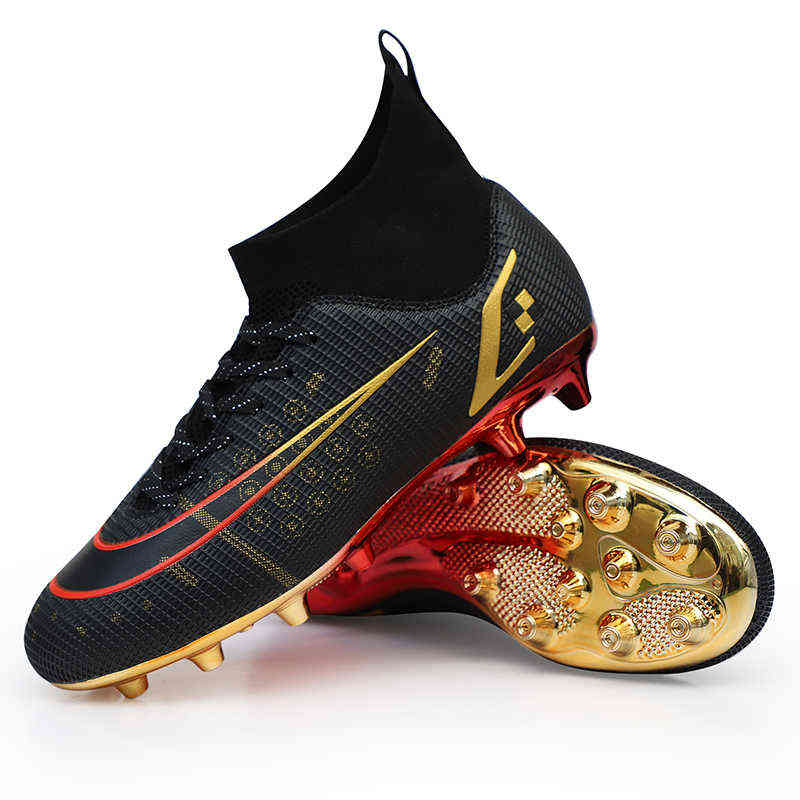 

Soccer Shoes teenagers Electroplated Sole Football Shoes Lightweight Anti-slip Male Boots Black and White Matching Style Cleats New 220331, B-8606-white-tf