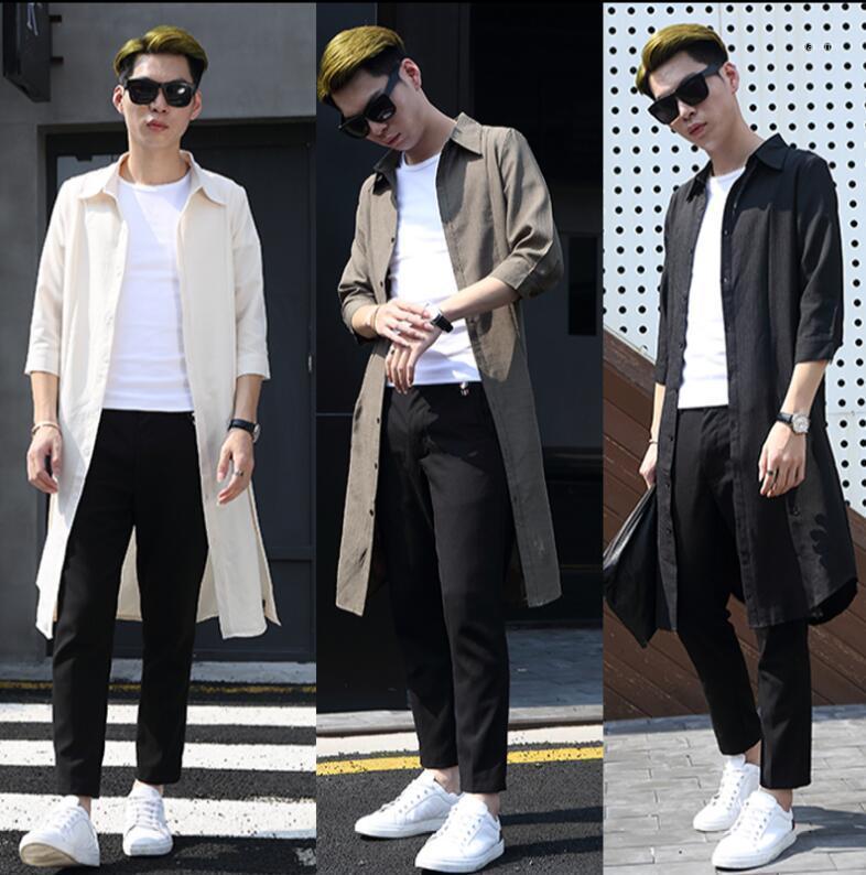 

4XL 2022 Men's Clothing Spring And Summer Long Sleeved Windbreaker Korean Style Wear Shir Plus Size Costumes Casual Shirts, Long sleeve