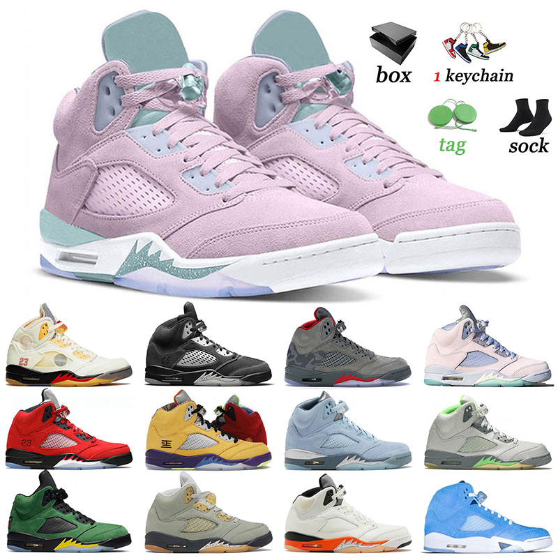 

Fashion 5 5s Men Trainers Basketball Shoes Jumpman Sneakers Racer Blue Easter Camo Anthracite Green Bean Blue Bird Jade Horizon Raging Fire, #34 40-47