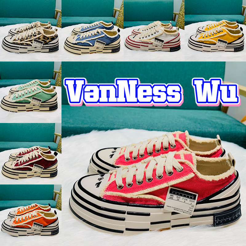 

Casual Shoes Platform Sneakers Womens Trainers Lace Up Sneaker White Yellow Blue Red Designer Orange Paisley Vanness Wu G.O.P Lows, #1- white