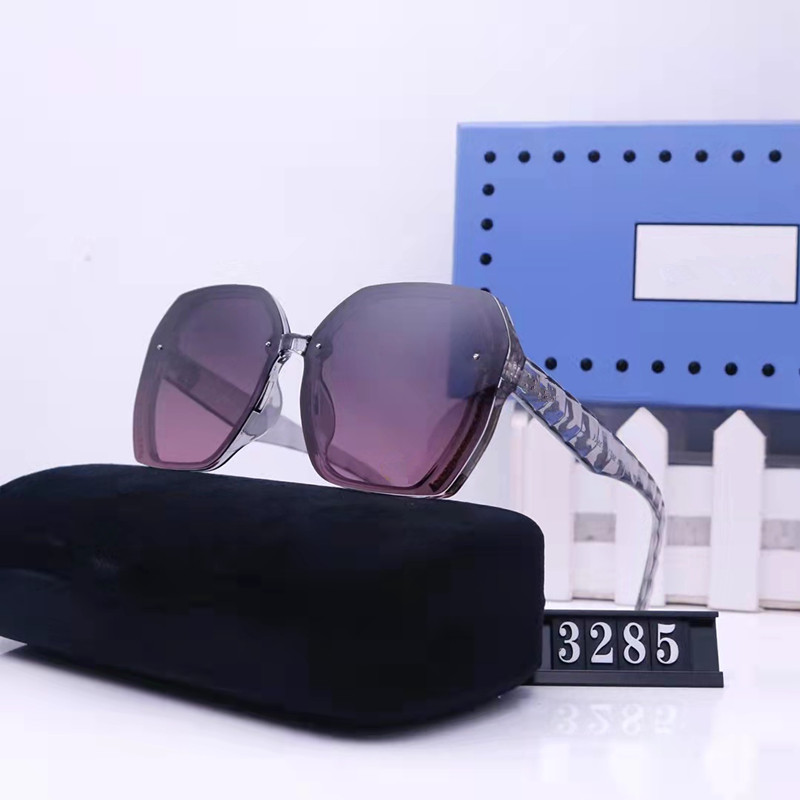 

Fashion Sunglasses For Man Woman Unisex Designer Goggle Beach Sun Glasses Retro Small Frame Luxury Design UV400 Black-Black 5 Color Optional 3285 Top Quality With Box