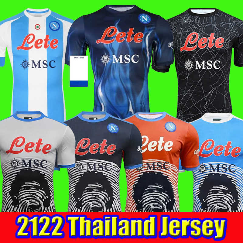 

21 22 Napoli soccer jersey Naples football shirt 2022 KOULIBALY H.LOZANO camiseta de fútbol INSIGNE Maradona maillot foot MERTENS camisa, 21-22 home