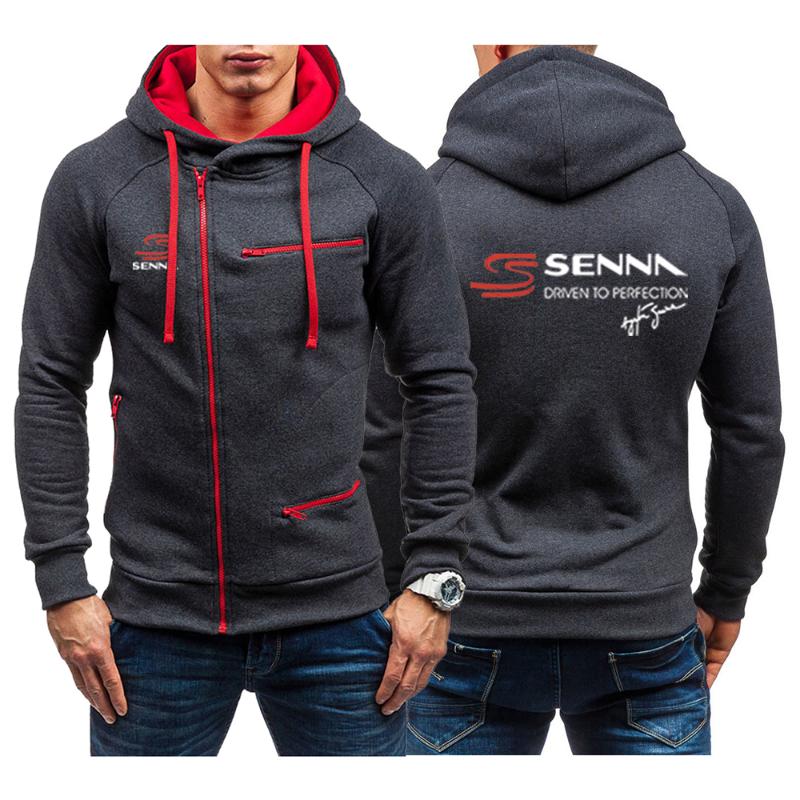 

Men' Hoodies & Sweatshirts 2022Mens Ayrton Senna Spring Autumn Mens Pocket Solid Cotton Homme Pullover Zipper Motorcycle Hooded Jackets Coa