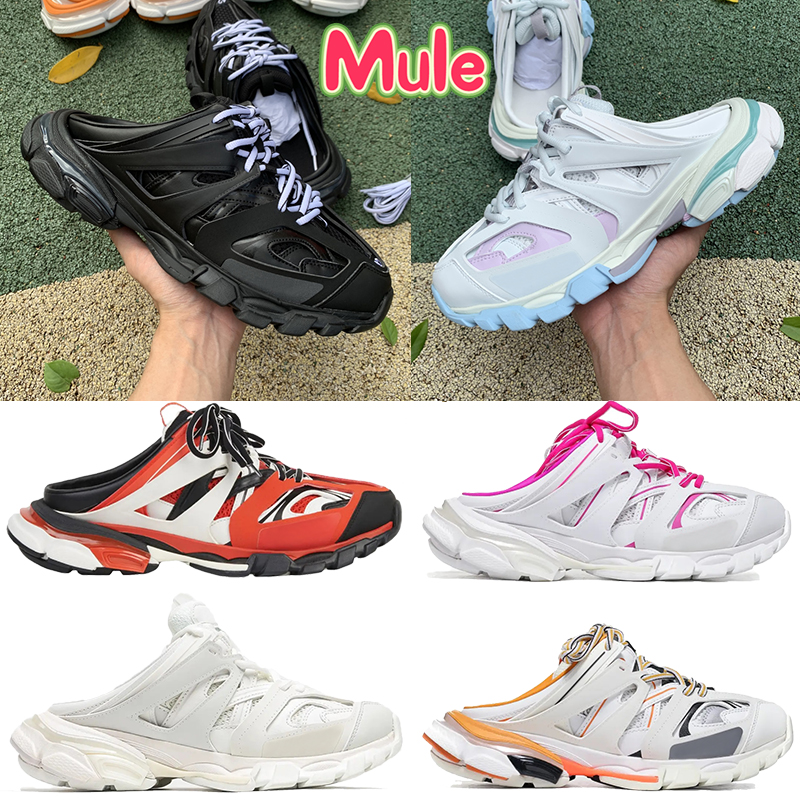 

Top quality triple s 3.0 Mule mens casual Shoes Sneaker white black pastel pink orange red luxury slippers Trainers men women sports designer sneakers US 6-12, Shoe box