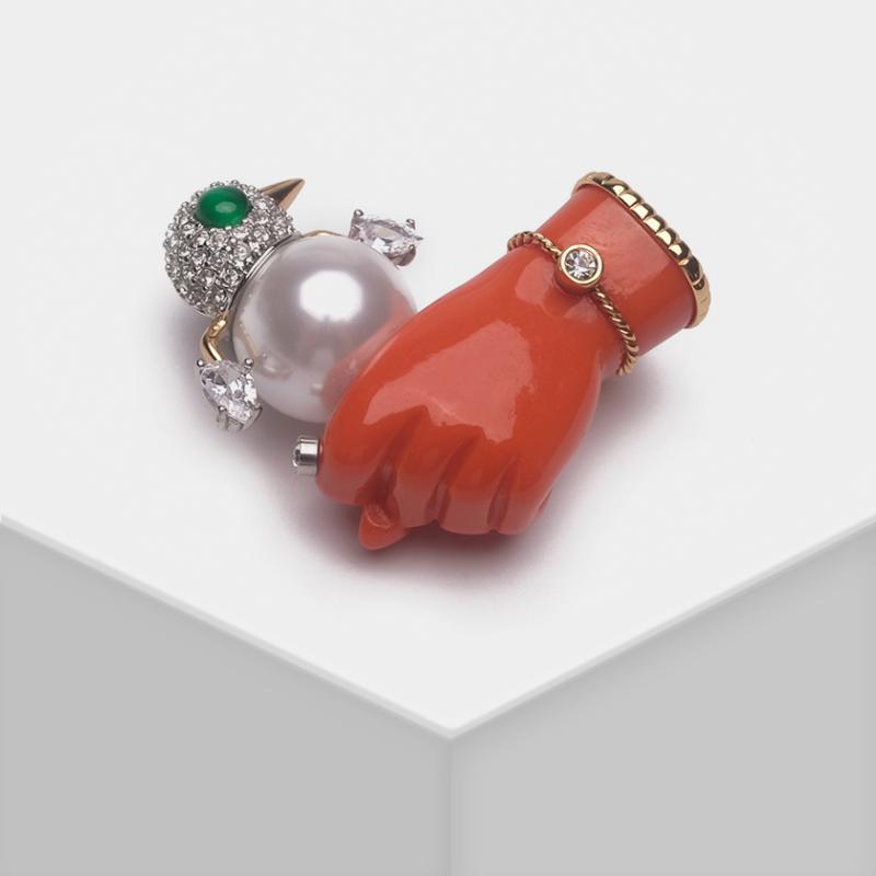 

Pins Brooches Amorita Boutique Palm And Artificial Pearl Bird BroochPins