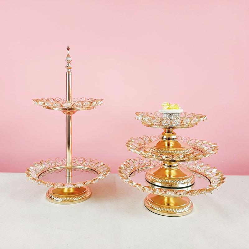 

Other Bakeware 1pcs Style Crystal Cake Stand Round Cupcake Wedding Birthday Party Dessert Pedestal Display Plate Home Decor