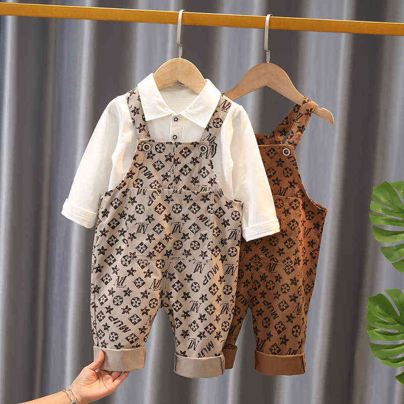 

Kids Clothing Infant Boy Clothes Fashion Designer Letter Long T-Shirts Tops Overalls Girls 2PCS/Set Outfits Jogging Suits 5T G220425, Khahi