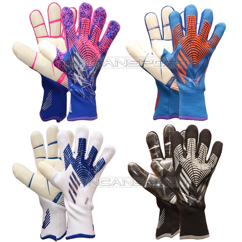 

Adult football soccer goalkeeper gloves 35mm thick latex without fingersave Nonslip and wearresistant 220601, White