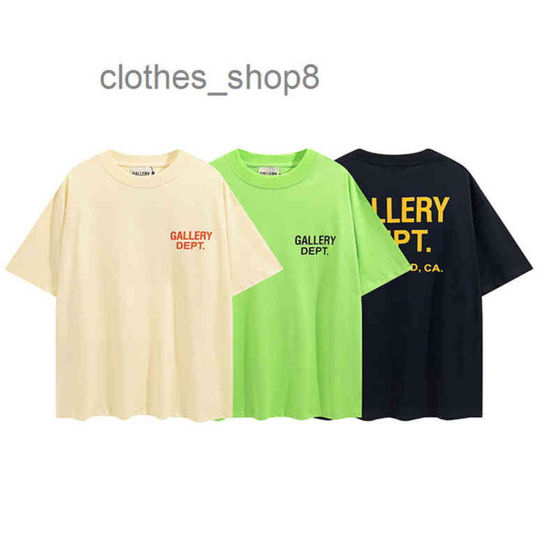 

designer T shirts Men Sweatshirts Hoodies 2022 trendy summer new high street letter design Gallerydepts men' and women' loose bottomed T-shirt TC5L, Yellow