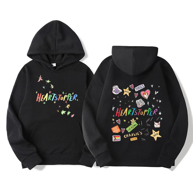 

Men's Hoodies & Sweatshirts Heartstopper Funny 90s Unisex Clothes Harajuku Warm Hoodie Graphic Fashion Hoody Female Streetweat ClothesMen's, White