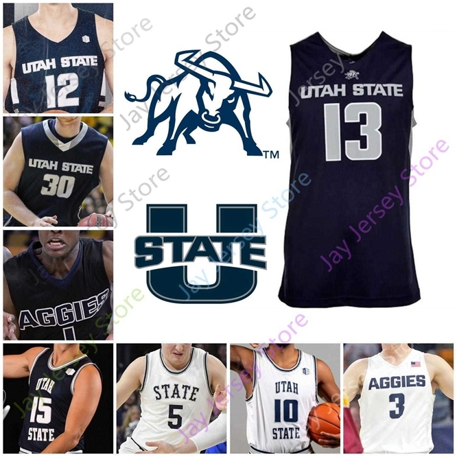 

Xflsp Utah State Aggies Basketball Jersey NCAA College Merrill Anderson Bean Abel Porter Diogo Brito Brock Miller Dorius Sean Bairstow Mcchesney, Navy iv