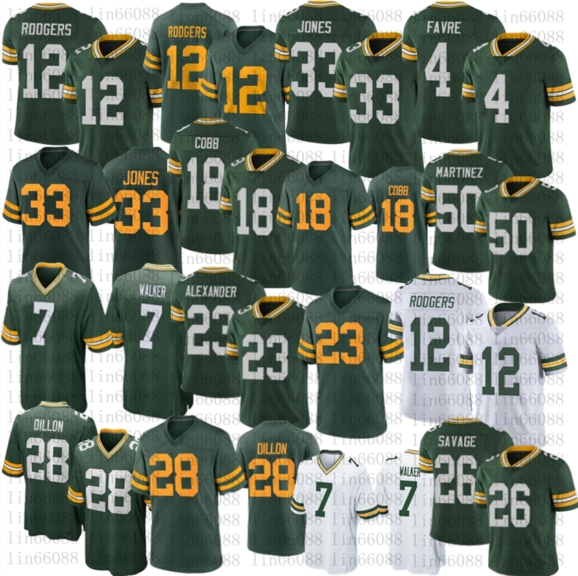 

Men women youth 7 Quay Walker Football Jersey Aaron Rodgers Jones Jaire Alexander AJ Dillon Randall Cobb Savage love, As