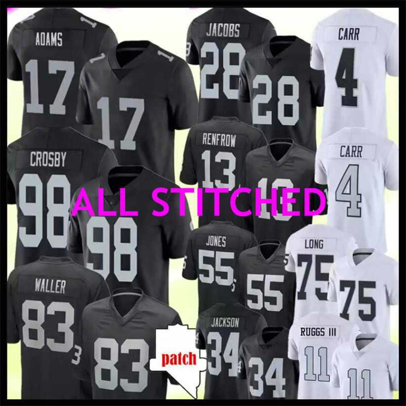 

Custom Las Vegas''Raiders''17 Davante Adams Jersey Maxx Crosby Hunter Renfrow Darren Waller win Derek Carr Josh Jacobs Football Jerseys Mens Youth 4XL 5XL 6XL, Color