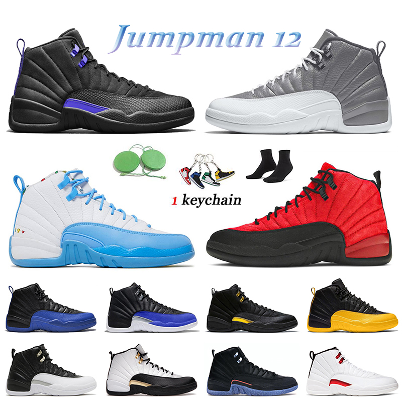 

Jumpman 12 Basketball Shoes 12s Stealth 2022 Reverse Flu Game Utility Royalty Taxi Mens Trainers Playoffs Twist Dark Concord University Gold Sneakers Size 36-47, C42 dark concord 40-47