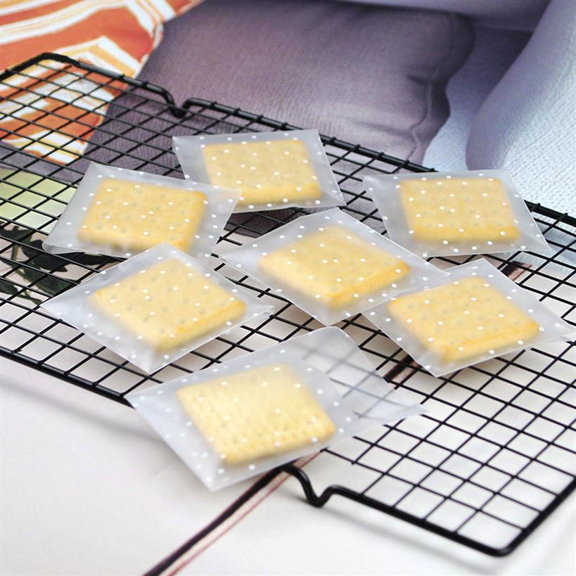 

100pcs Transparent Plastic Bag Candy Cookie Gift Bag Frosted OPP Birthday Party Candy Packaging Pouch Gift Box 2019254O