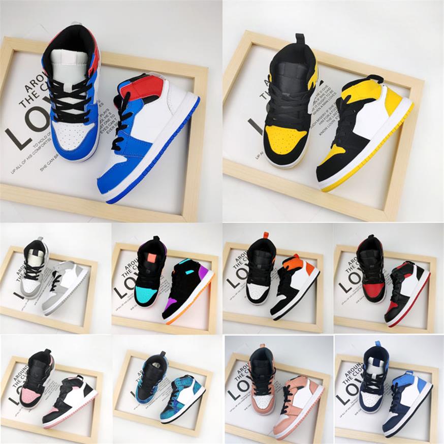 

Fashion Excellent Quality Children High Top Sport shoe Boy Girl air basketball boots Kids leather Sneaker Youth running shoes Kid 237T, Color 7