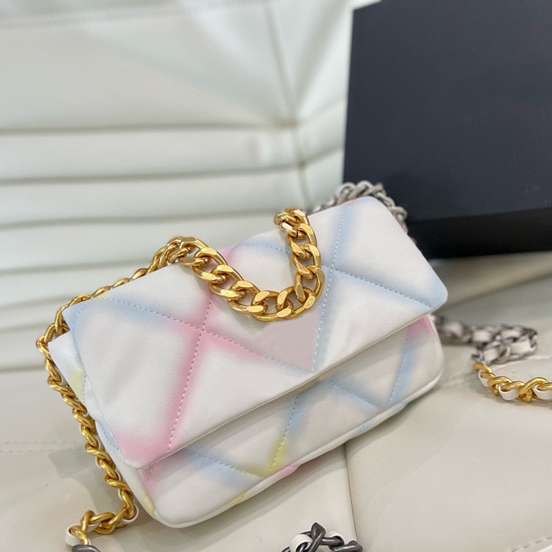 

Colour Crossbody Messenger Bag Chain Shoulder Leather Handbag Fashion Women Soft Sheepskin Rhombic Pattern Purse Cell Phone Pocket Interior Zipper Pockets Pink, Box