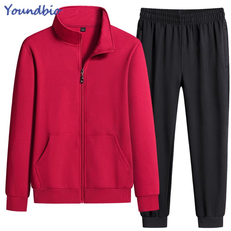 

Men' Tracksuits Men Sport Tracksuit 2022 Spring Two-Piece Suit Black Jogging Pants Casual Jacket Sweatshirts For, Red suit men