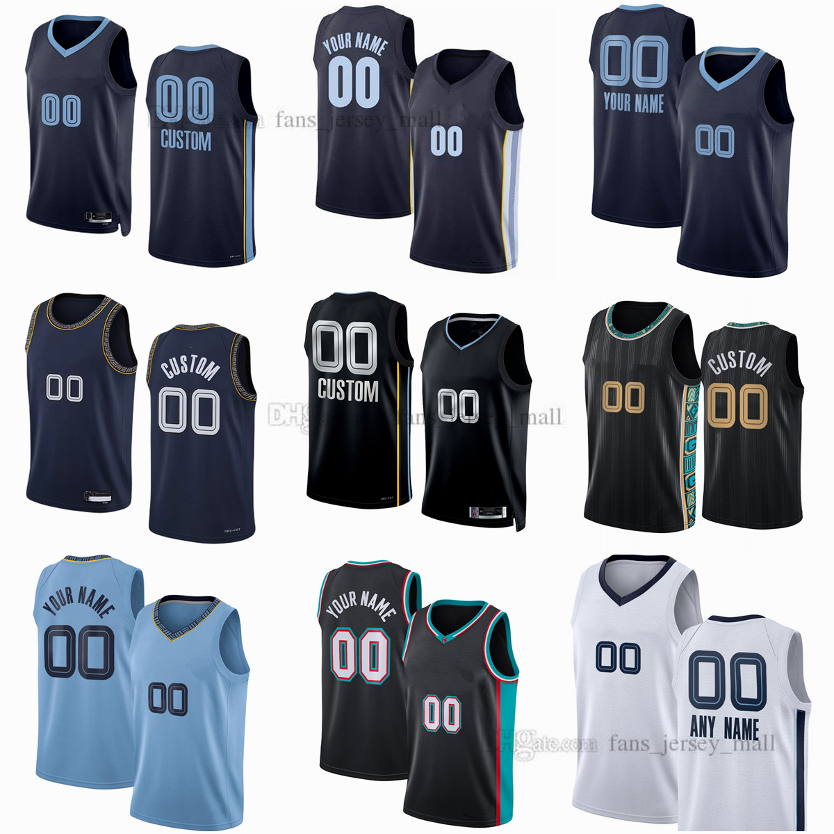 

Custom Printed 2023 New Basketball Jerseys 7 Santi Aldama 24 Dillon Brooks 2 Xavier Tillman 5 Yves Pons 35 Killian Tillie 21 Tyus Jones 27 David Roddy 3 Jake LaRavia