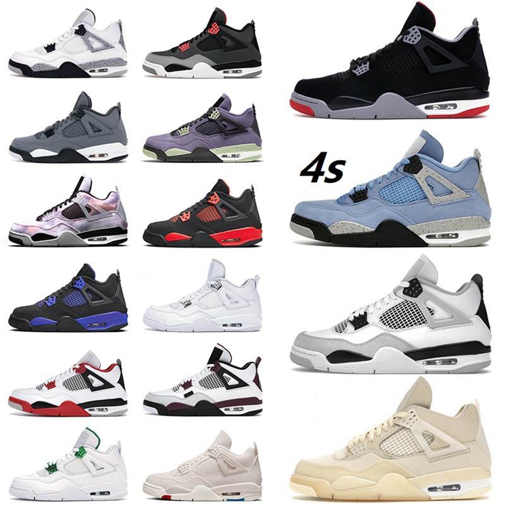

4 4s IV Mens Basketball Shoes Top Jumpman Infrared Military Black Sail Canyon Purple Starfish Shimmer Pure Money Taupe Haze Trainers Sneakers EUR40-46