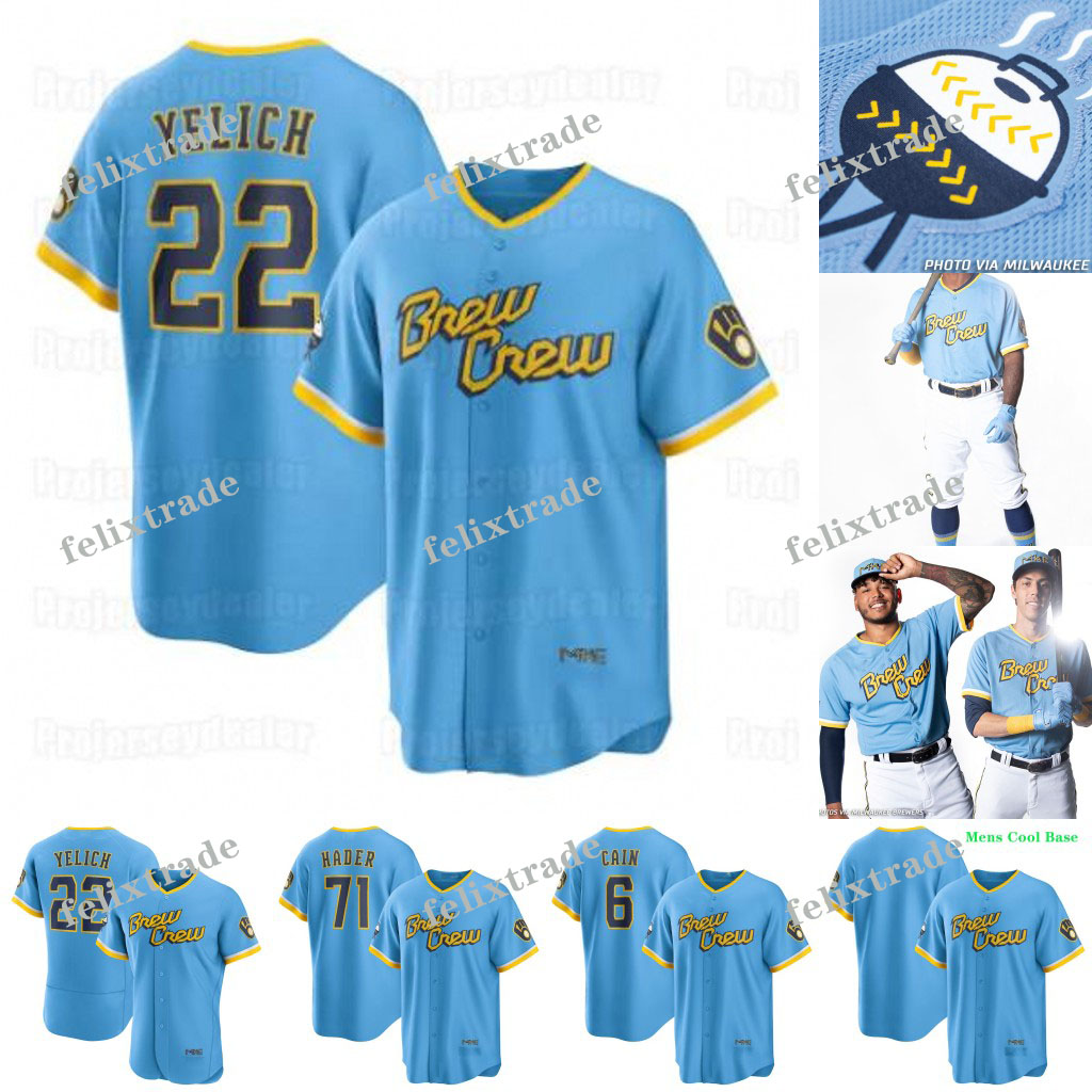 

Milwaukee Christian Yelich 2022 City Connect Jersey Alexander Ashby Boxberger Burnes Gonzalez Houser Kelley Lauer Milner Strzelecki Suter Williams Caratini, 76 white