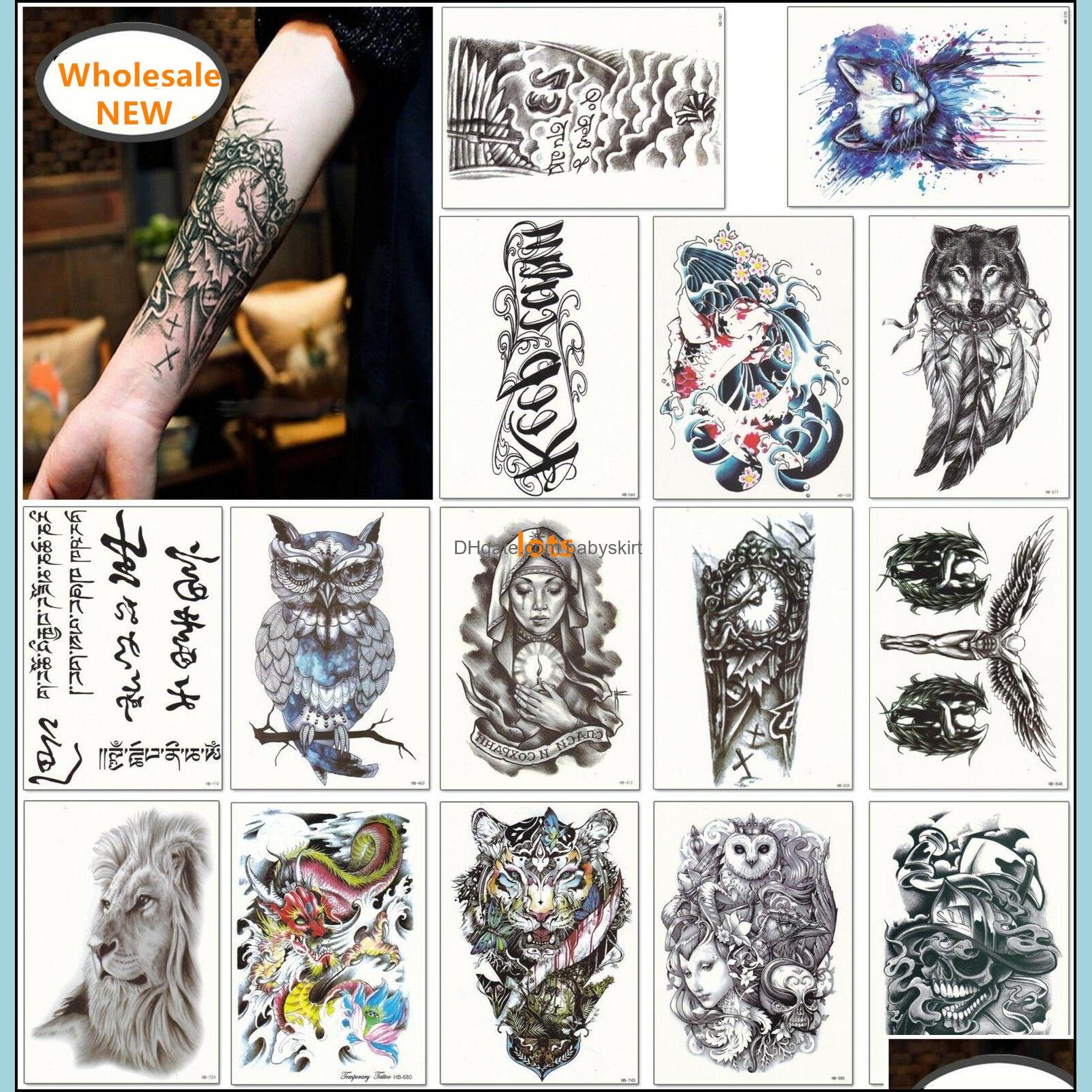 

Newest! 1600 Styles Half Sleeve Tattoo Sticker Arm Temporary Tattoos Waterproof Accept Customized Mixed Randomly Sent Drop Delivery 2021 B