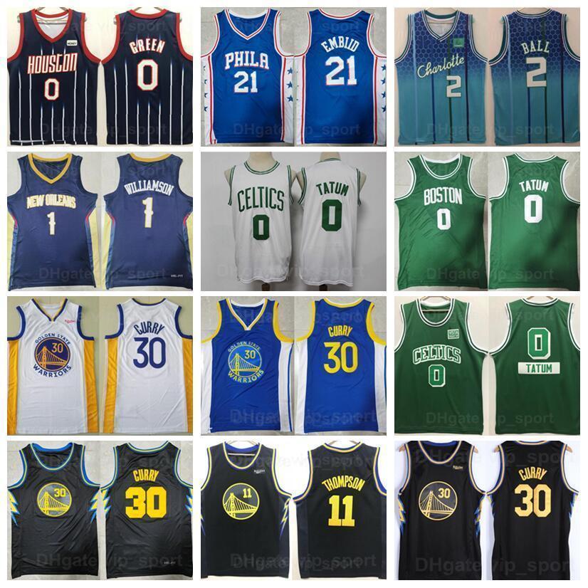

Men 75th Anniversary Diamond Basketball Stephen Curry Jersey 30 Klay 11 Thompson Joel Embiid 21 LaMelo Ball 2 Jalen Green 0 Zion 1 Jayson, 75th 11