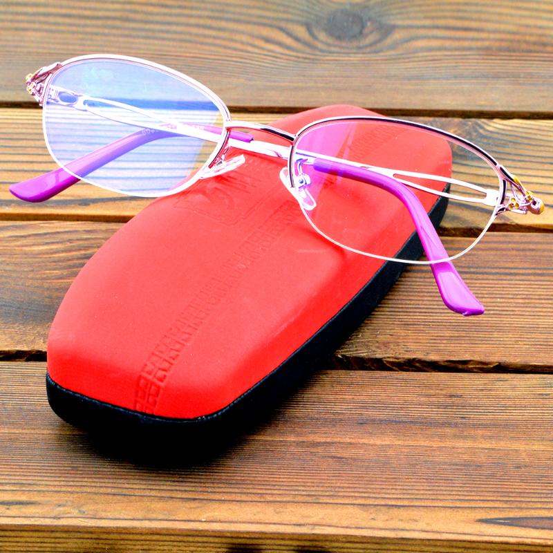 

Sunglasses Titanium Alloy Frame Half-rim Spectacles Multi-coated Lenses Fashion Reading Glasses 0.75 To 4 With CASESunglasses
