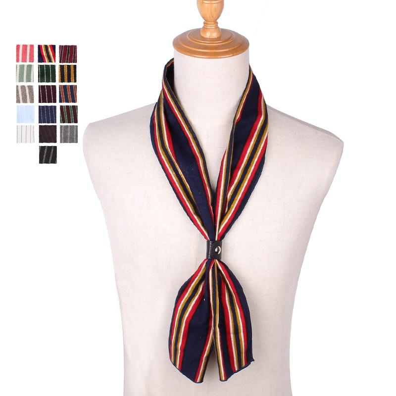 

Scarves Spring Autumn Scarf Casual Cotton Mens Square Ladies Striped Hanky Wrap Fashion Women Pocket For PartyScarves