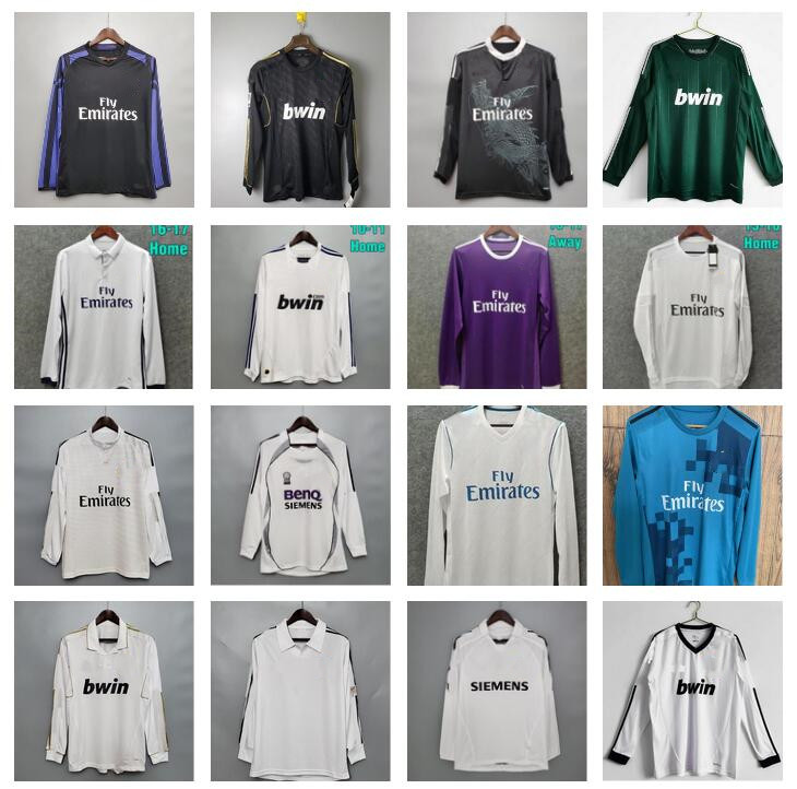 

Retro BECKHAM RONALDO long sleeve soccer jerseys 2011 2012 2013 2014 2015 2016 2017 ZIDANE KAKA BALE BENZEMA SERGIO RAMOS MODRIC RAUL 13 14 football shirt de futbol