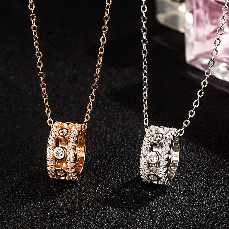Rose Gold 925 Sterling Silver Necklace Woman Unique Pendant Designs Yin Yang Charm Dog Tags for Jewelry Large Pendants-image-748649055
