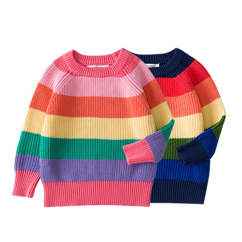 

Cardigan Baby Boy Girl Rainbow Striped Long Sleeve Kint Sweater Fashion Boys Girls Sweaters Autumn Toddler Kids Clothes Tops OutfitCardigan, 20009