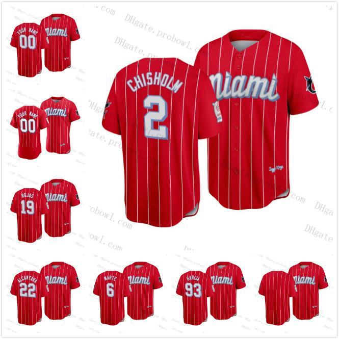 

Marlins 2021 City Connect 2 Jazz Chisholm Jr. Miami Jersey 19 Miguel Rojas15 Brian Anderson 14 Adam Duvall 22 Sandy Alcantara 36 Dylan Floro, Youth red s-xl
