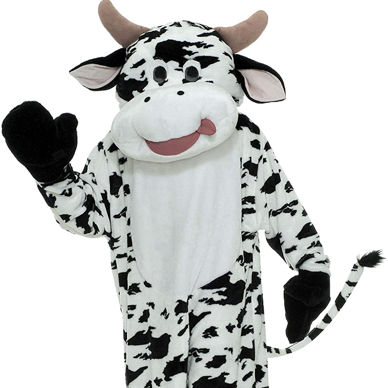 

Mascot doll costume Halloween and Easter Adult Luxury Plush Cow Mascot Costume Large Stage Advertising Costume