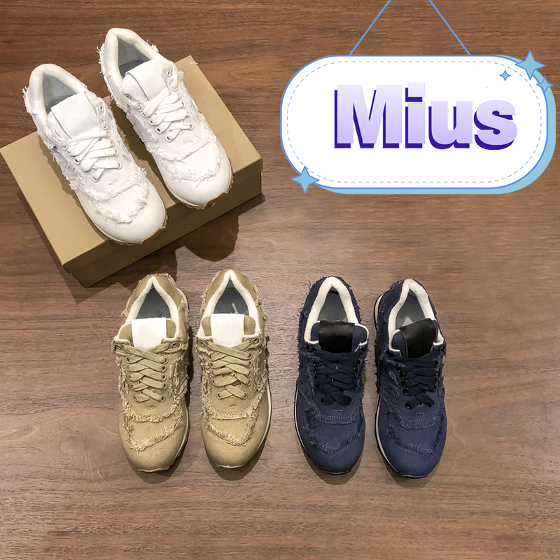 

2023 Designer Casual Shoes Women Mius 574 Denim sneakers Fashion Sneaker with box Colonial Beige Royal Blue White Womens Sports Trainers size 35-40