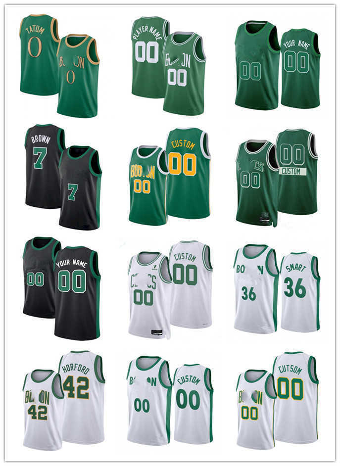 

75th Custom Men Women Youth Boston''Celtics''Jayson 0 Tatum Al 42 Horford Jaylen 7 Brown Marcus 36 Smart Basketball Jerseys, Color
