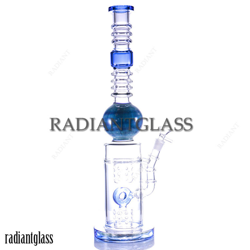 

Hookah 17.8'' tall huge Bongs spherical ball work dual swiss donut perc bong