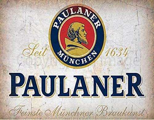Tin Signs Vintage Paulaner Beer Germany Vintage Pub BAR Wall Decoration Metal Sign Home Bar Garage Decoration Sign 8x12 Inch-image-762035348