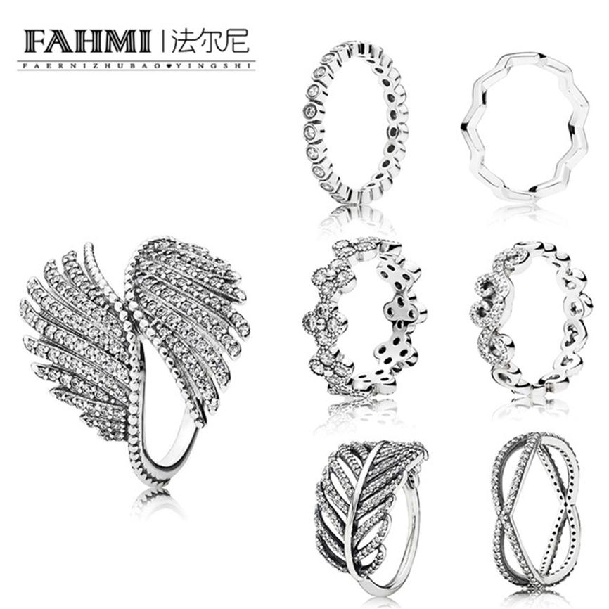 

FAHMI 100% 925 Sterling Silver Majestic Feathers Ring TIMELESS ZIG ZAG RING HEART SWIRLS RINGS ALLURING SMALL BRILLIANT CUT RING275u