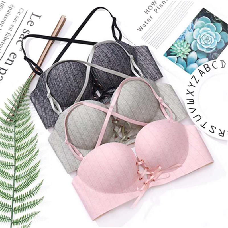 

Bras Lingerie Mulher Womens Bralette Push Up Bra Girl Sexy Underwear Brassiere Seamless Black For Female A B C Cup