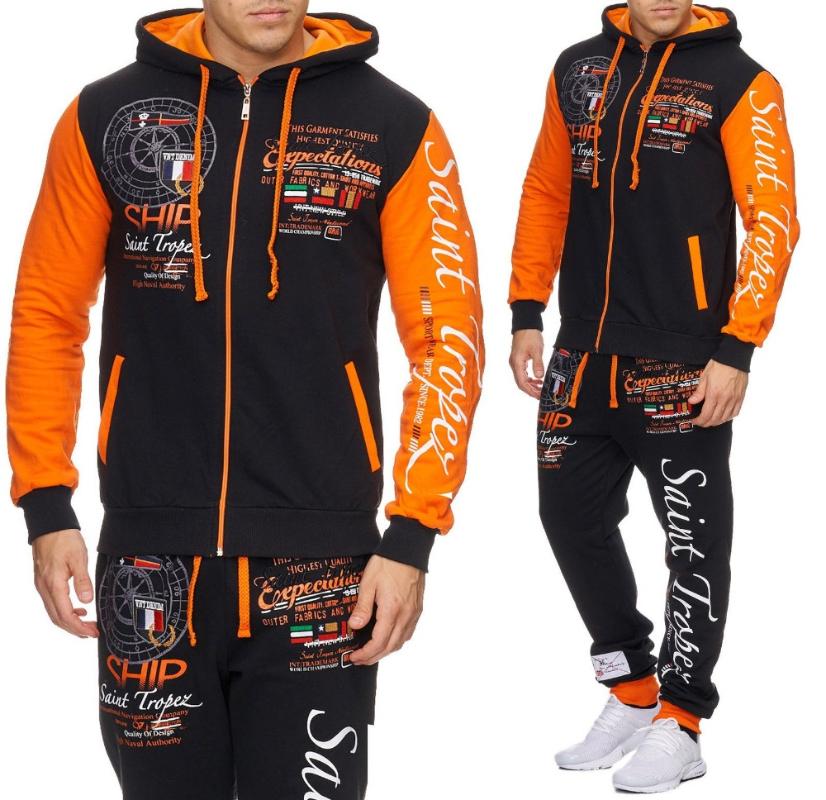 Men&#039;s Tracksuits ZOGAA Men Jogger Pants 2 Pieces Set Sweatsuit Printed Hooded Sweatshirt With Matching Sets Casual SweatSuits-image-764284333