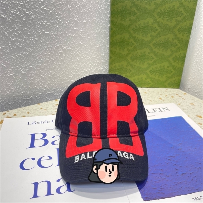 

Home Balencaigcap Paris correct Luxury B edition Gaoding summer graffiti printed washed baseball cap embroidered letter sunshade cap, Purple