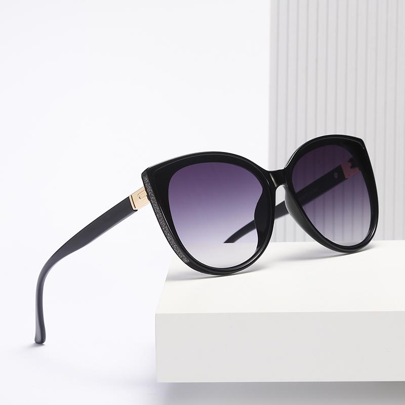 

Sunglasses Oversized Shades Women Cat Eye Semi-Round Glasses Big Frame Vintage Fishing 32043