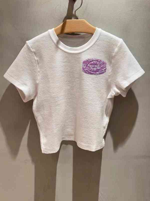 Women's T-Shirt Aw King summer simple and versatile slim fit blister T-shirt cotton short top women's sleeve fashion-image-769132470
